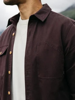 New Finisterre Men's Eddystone Shirt BlackCherry