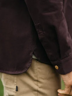 New Finisterre Men's Eddystone Shirt BlackCherry