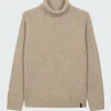 Cheap Finisterre Men's Fishermans Roll Neck Knit Sweater Oatmeal