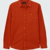 Hot Finisterre Men's Gylly Shirt DarkRosewood