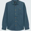 Shop Finisterre Men's Gylly Shirt OceanDobby