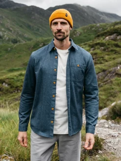 Shop Finisterre Men's Gylly Shirt OceanDobby
