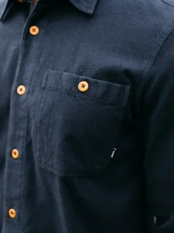 Best Finisterre Men's Gylly Shirt NavyDobby