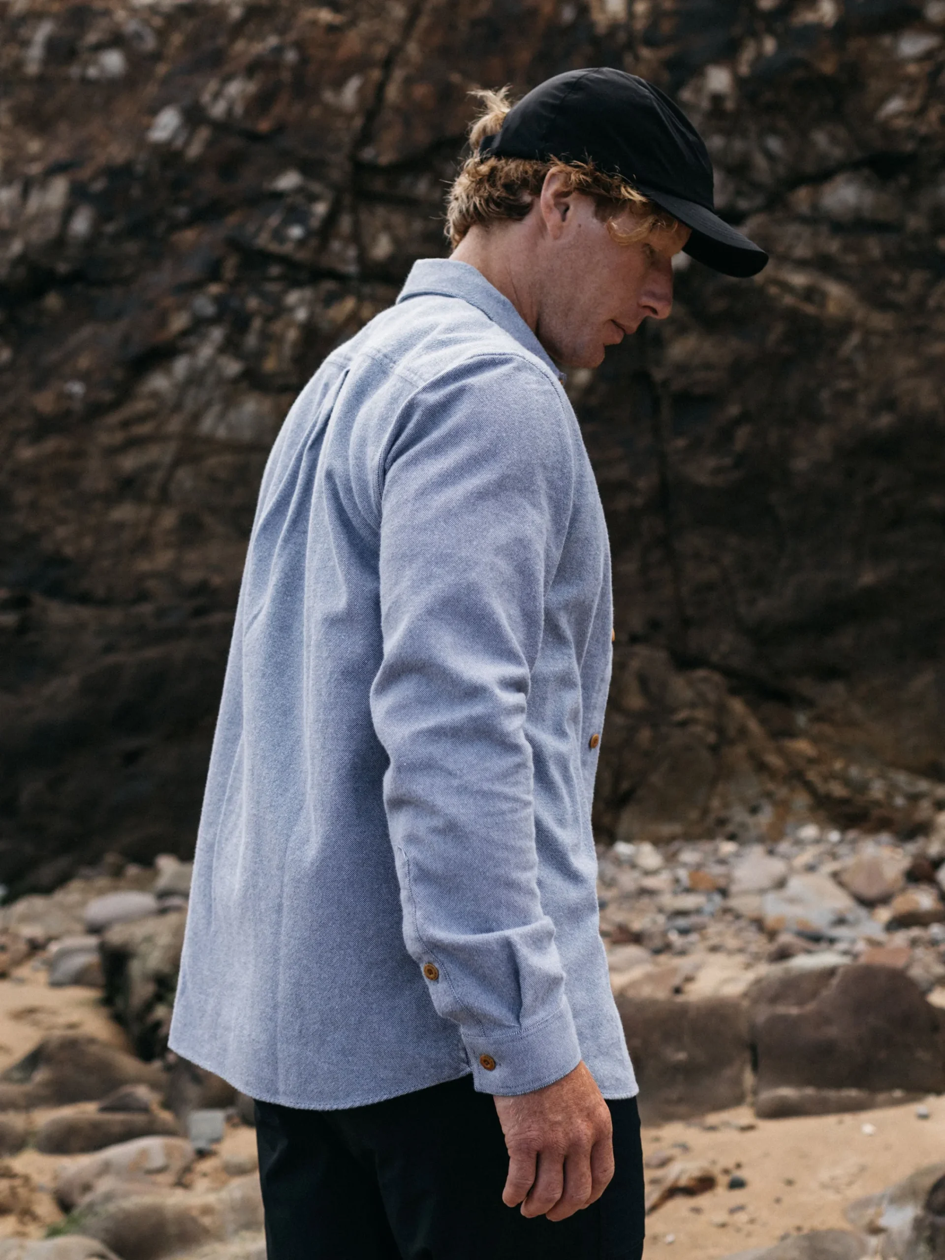 Fashion Finisterre Men's Gylly Shirt IndigoDobby
