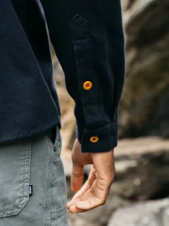 Best Finisterre Men's Gylly Shirt NavyDobby
