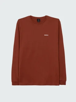 Sale Finisterre Men's Harlyn Logo Long Sleeve T-Shirt DarkRosewood