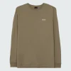 Clearance Finisterre Men's Harlyn Logo Long Sleeve T-Shirt WillowGreen