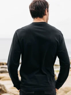 Hot Finisterre Men's Harlyn Logo Long Sleeve T-Shirt Black