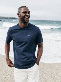 Hot Finisterre Men's Harlyn Logo T-Shirt Navy