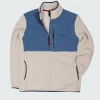 Discount Finisterre Men's Hegen 1/4 Zip Wool Fleece CoastalFjord/Oatmeal