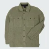Store Finisterre Men's Hegen Fleece Shirt WillowGreen