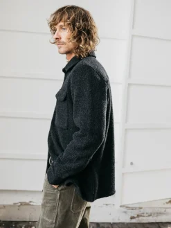 Outlet Finisterre Men's Hegen Fleece Shirt Raven