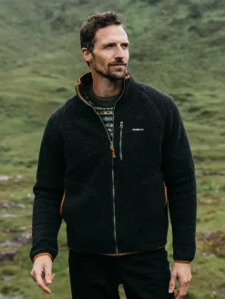 Sale Finisterre Men's Hegen Full Zip Fleece RavenBlack