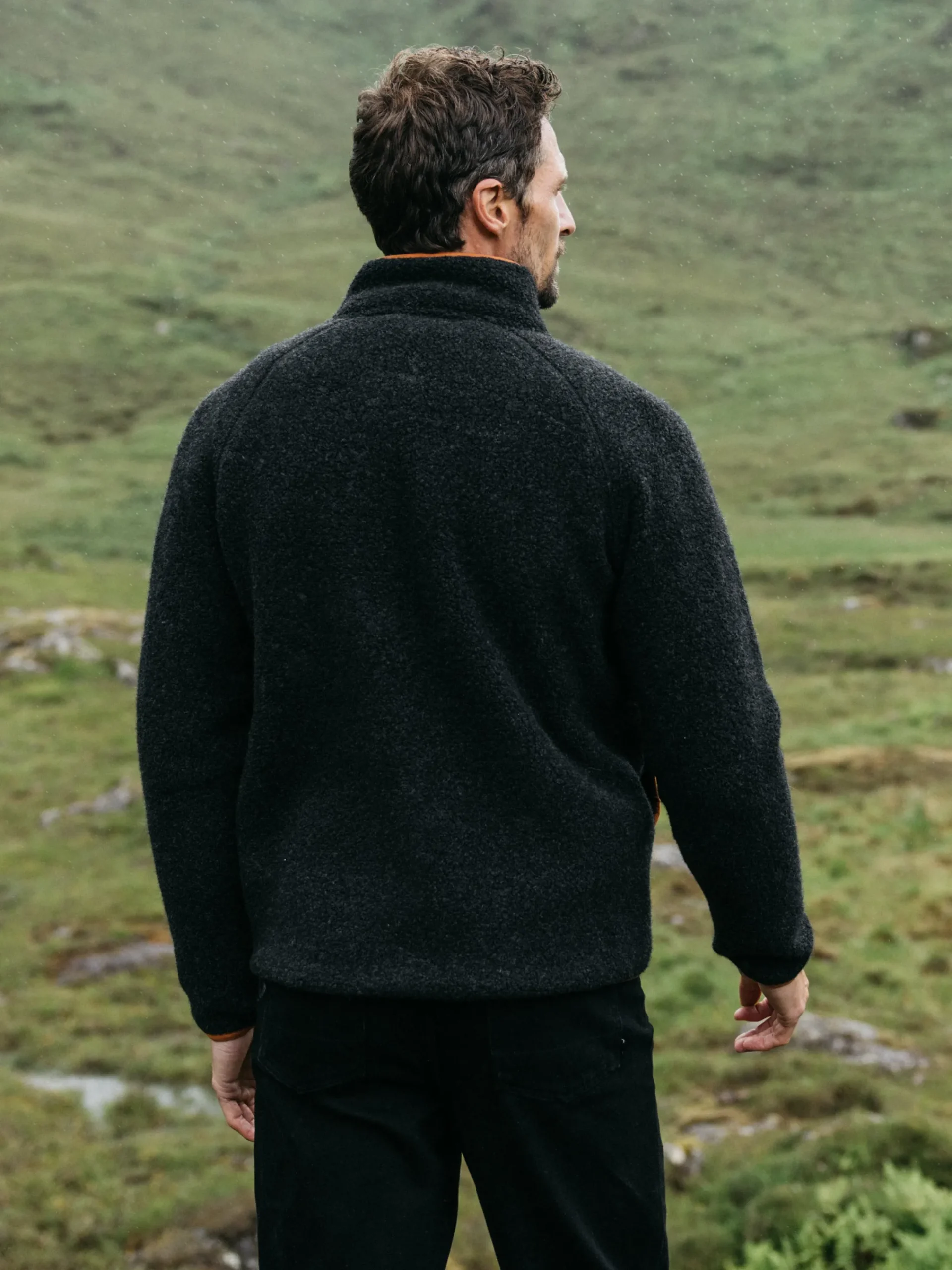 Sale Finisterre Men's Hegen Full Zip Fleece RavenBlack