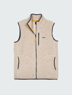 Clearance Finisterre Men's Hegen Wool Fleece Vest Oatmeal