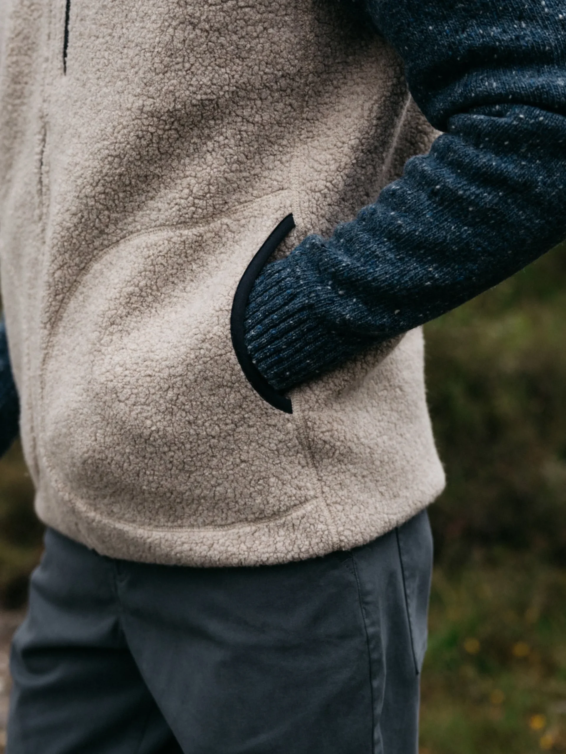 Clearance Finisterre Men's Hegen Wool Fleece Vest Oatmeal
