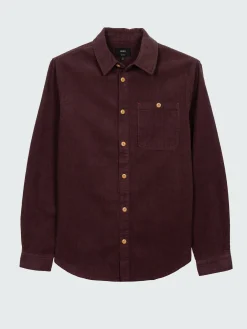 Cheap Finisterre Men's Jetty Cord Shirt BlackCherry