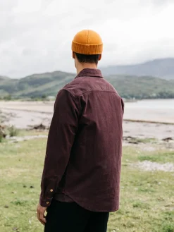 Cheap Finisterre Men's Jetty Cord Shirt BlackCherry