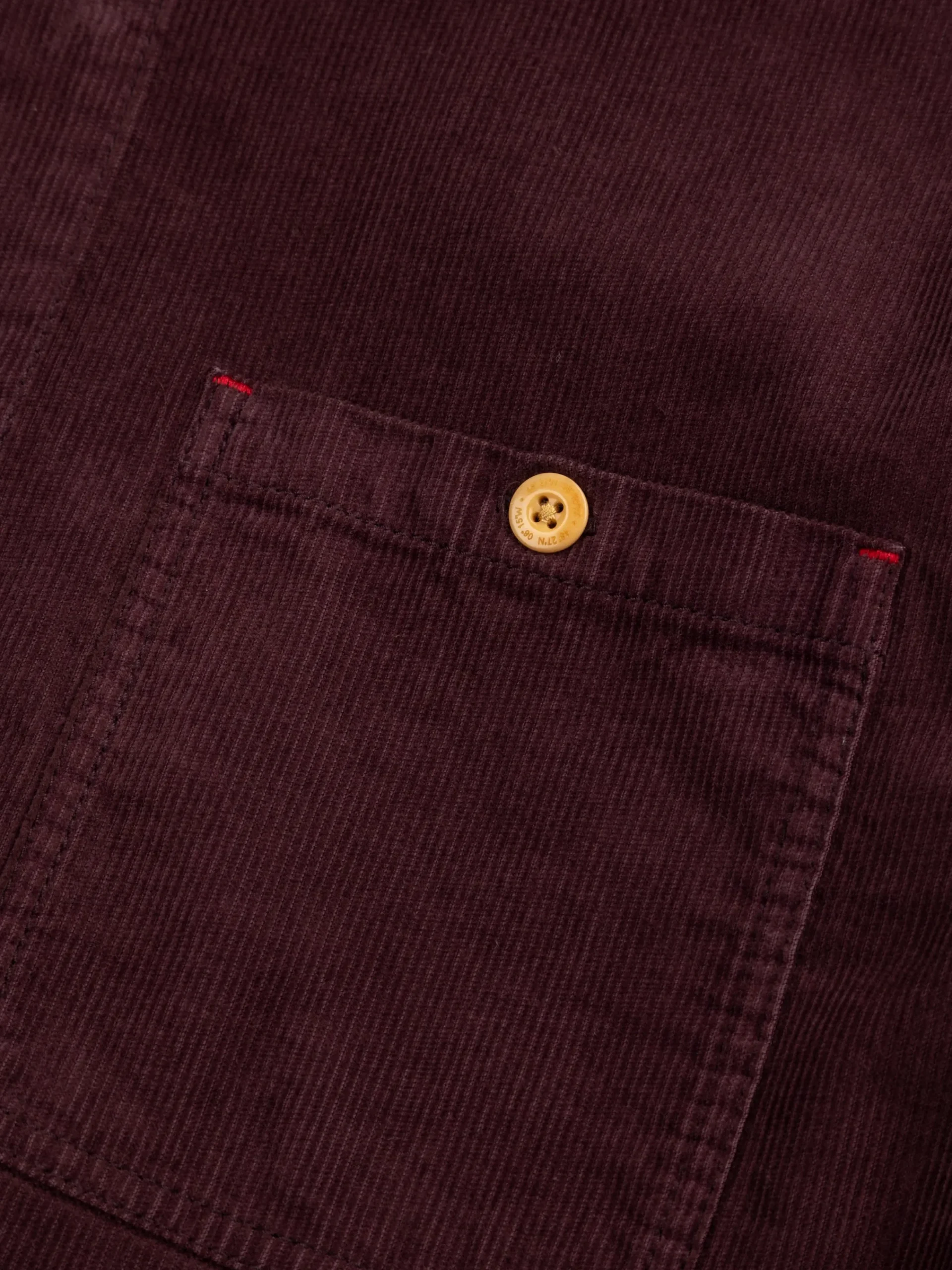 Cheap Finisterre Men's Jetty Cord Shirt BlackCherry