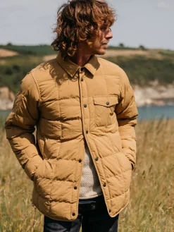 Best Finisterre Men's Lapwing Shirt Wheat