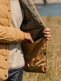 Best Finisterre Men's Lapwing Shirt Wheat