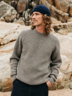 Outlet Finisterre Men's Mora Knit Sweater WildSage