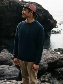 Online Finisterre Men's Mora Knit Sweater Navy
