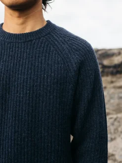 Online Finisterre Men's Mora Knit Sweater Navy