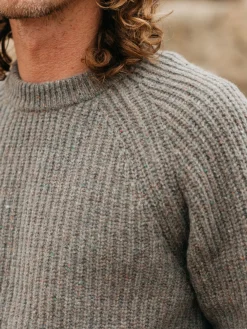 Outlet Finisterre Men's Mora Knit Sweater WildSage