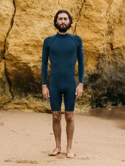 Discount Finisterre Men's Nieuwland 2mm Yulex® Back Zip Long Sleeve Spring Suit DarkOzone