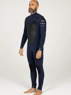 Best Finisterre Men's Nieuwland 4.5/3.5mm Yulex® Chest Zip Wetsuit Ink