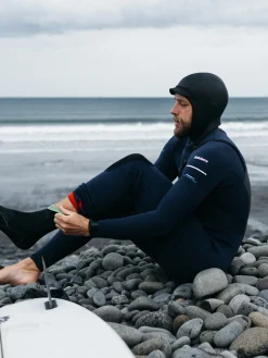 Hot Finisterre Men's Nieuwland 5.5/4.5mm Yulex® Chest Zip Hooded Wetsuit Ink