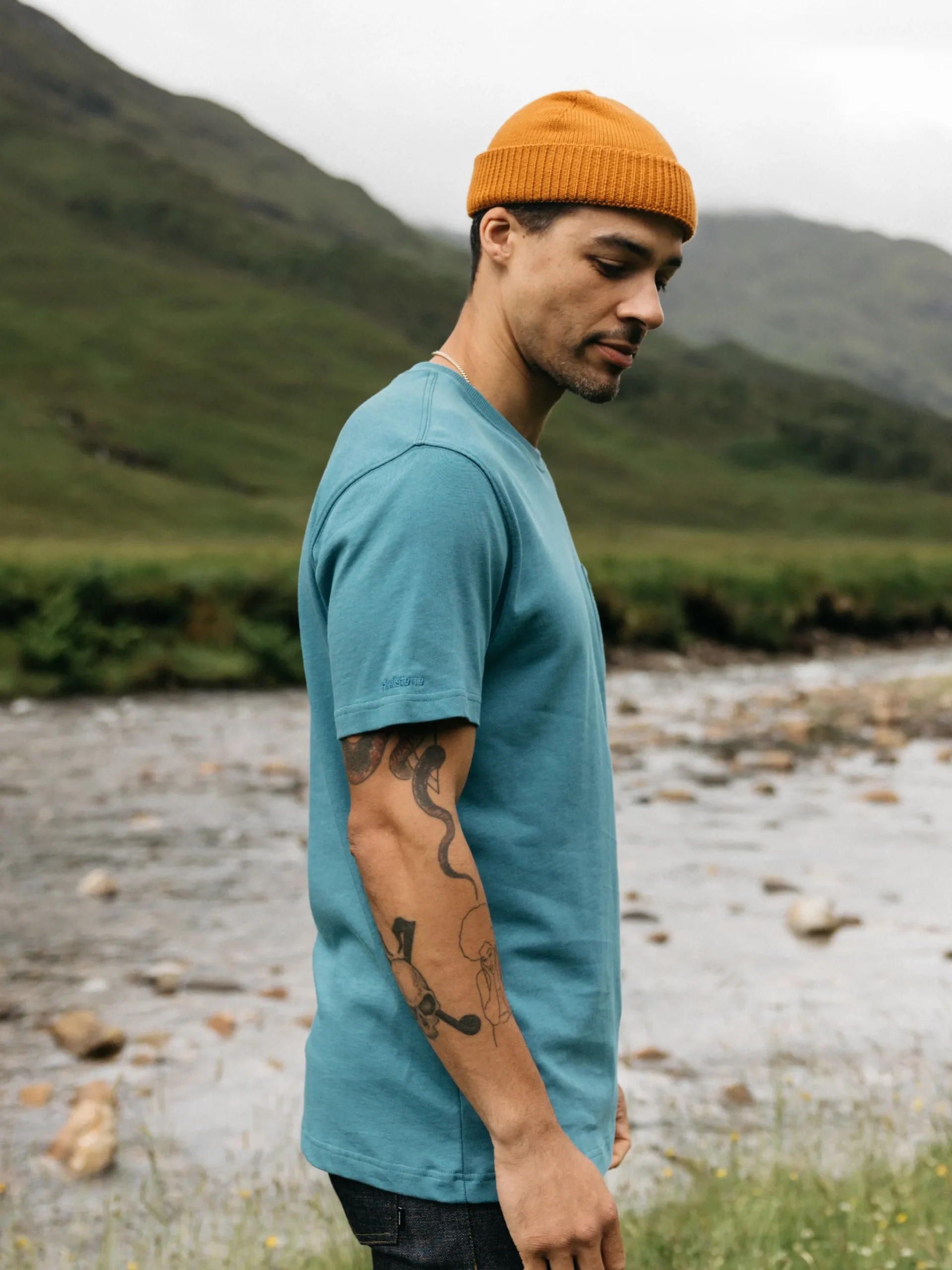 Hot Finisterre Men's Orca Recycled Pocket T-Shirt OceanStorm