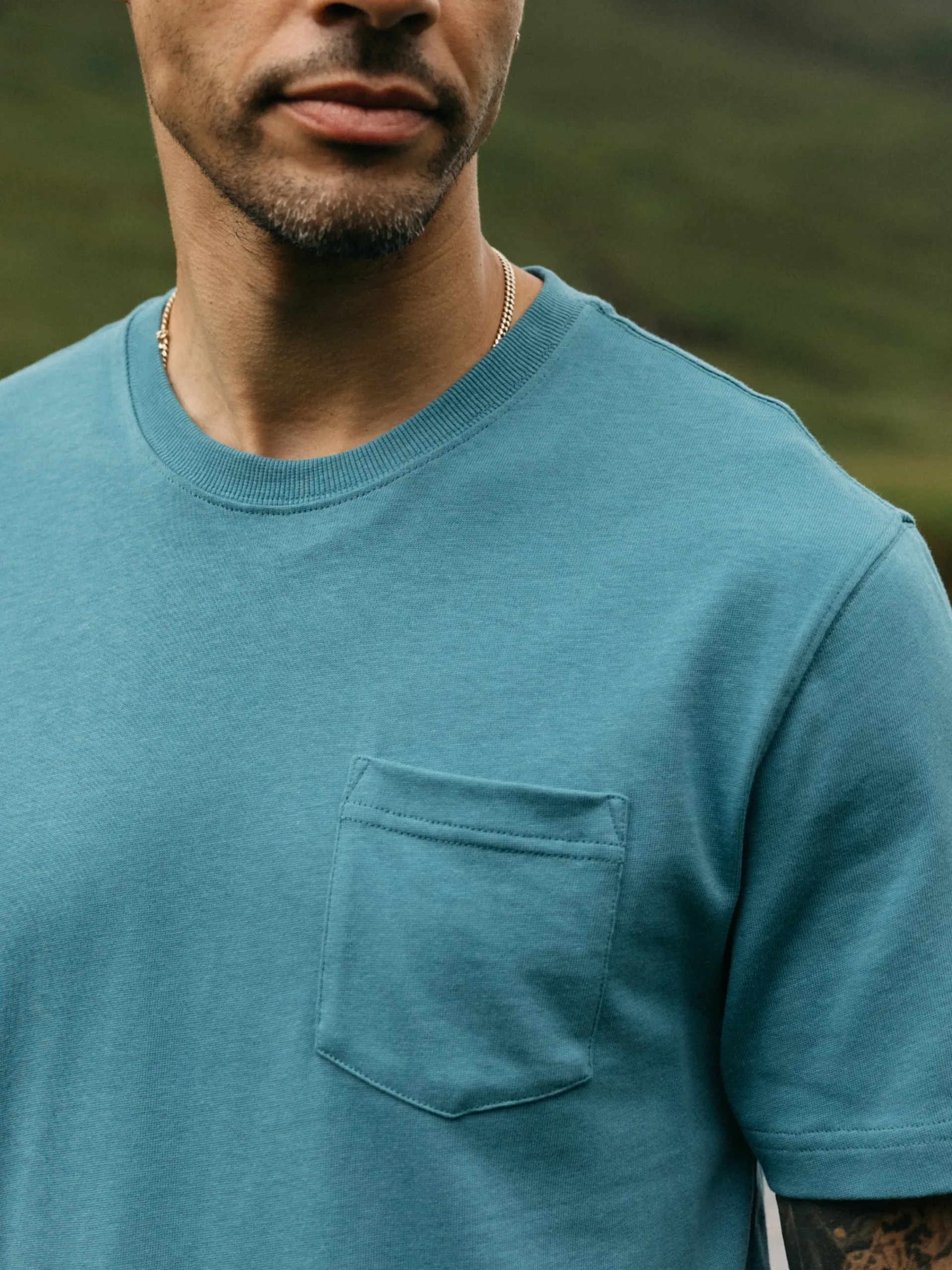 Hot Finisterre Men's Orca Recycled Pocket T-Shirt OceanStorm