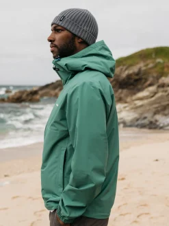 New Finisterre Men's Rainbird Waterproof Jacket PineShadow