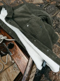 Best Sale Finisterre Men's Rigger Fleece Lined Jacket Olive