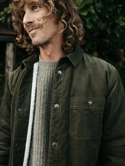Best Sale Finisterre Men's Rigger Fleece Lined Jacket Olive