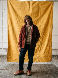 Discount Finisterre Men's Rigger Fleece Lined Jacket DarkRosewood