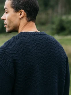 Online Finisterre Men's RNLI Polperro Sweater Navy