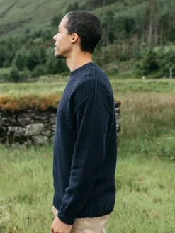 Online Finisterre Men's RNLI Polperro Sweater Navy