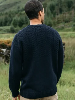 Online Finisterre Men's RNLI Polperro Sweater Navy