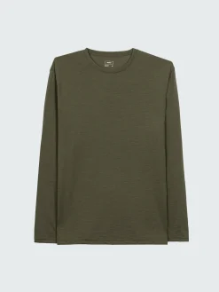 Hot Finisterre Men's Seeker Merino Long Sleeve T-Shirt Olive