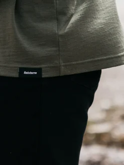 Hot Finisterre Men's Seeker Merino Long Sleeve T-Shirt Olive