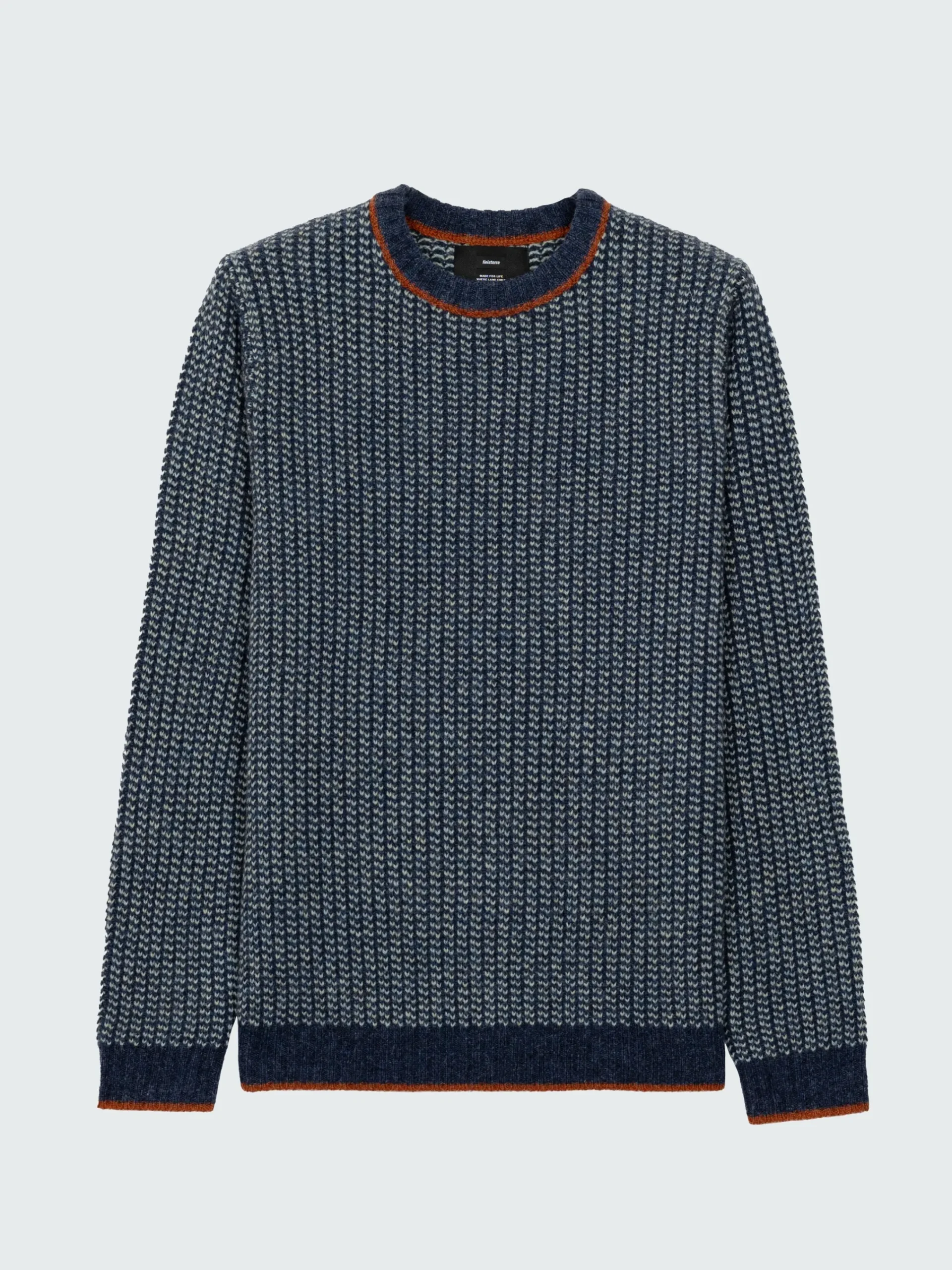 Discount Finisterre Men's Selfost Nordic Patterned Crew Sweater Navy/Sky/DarkRosewood