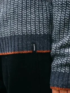 Discount Finisterre Men's Selfost Nordic Patterned Crew Sweater Navy/Sky/DarkRosewood