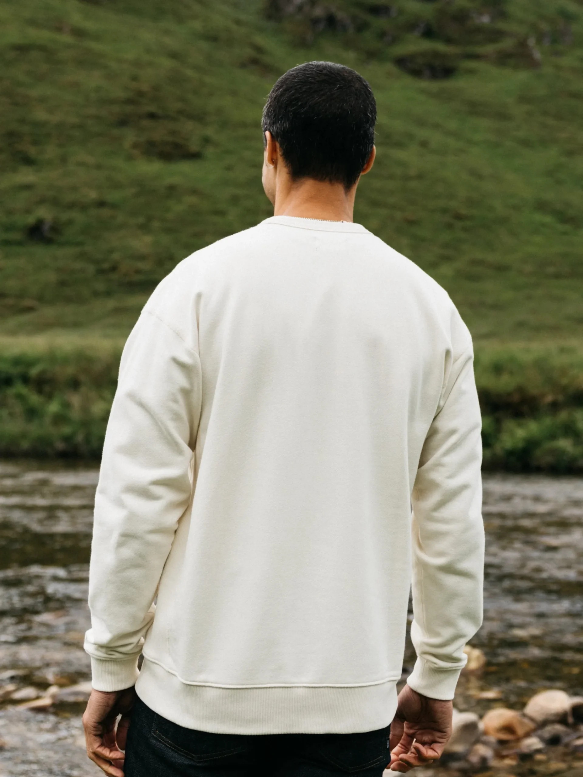 Clearance Finisterre Men's Serpentine Sweatshirt Ecru