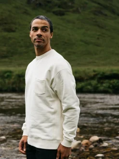 Clearance Finisterre Men's Serpentine Sweatshirt Ecru