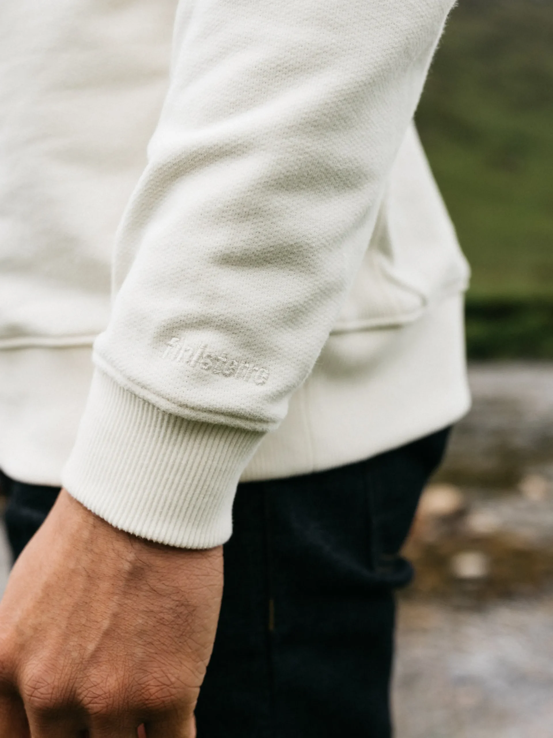 Clearance Finisterre Men's Serpentine Sweatshirt Ecru