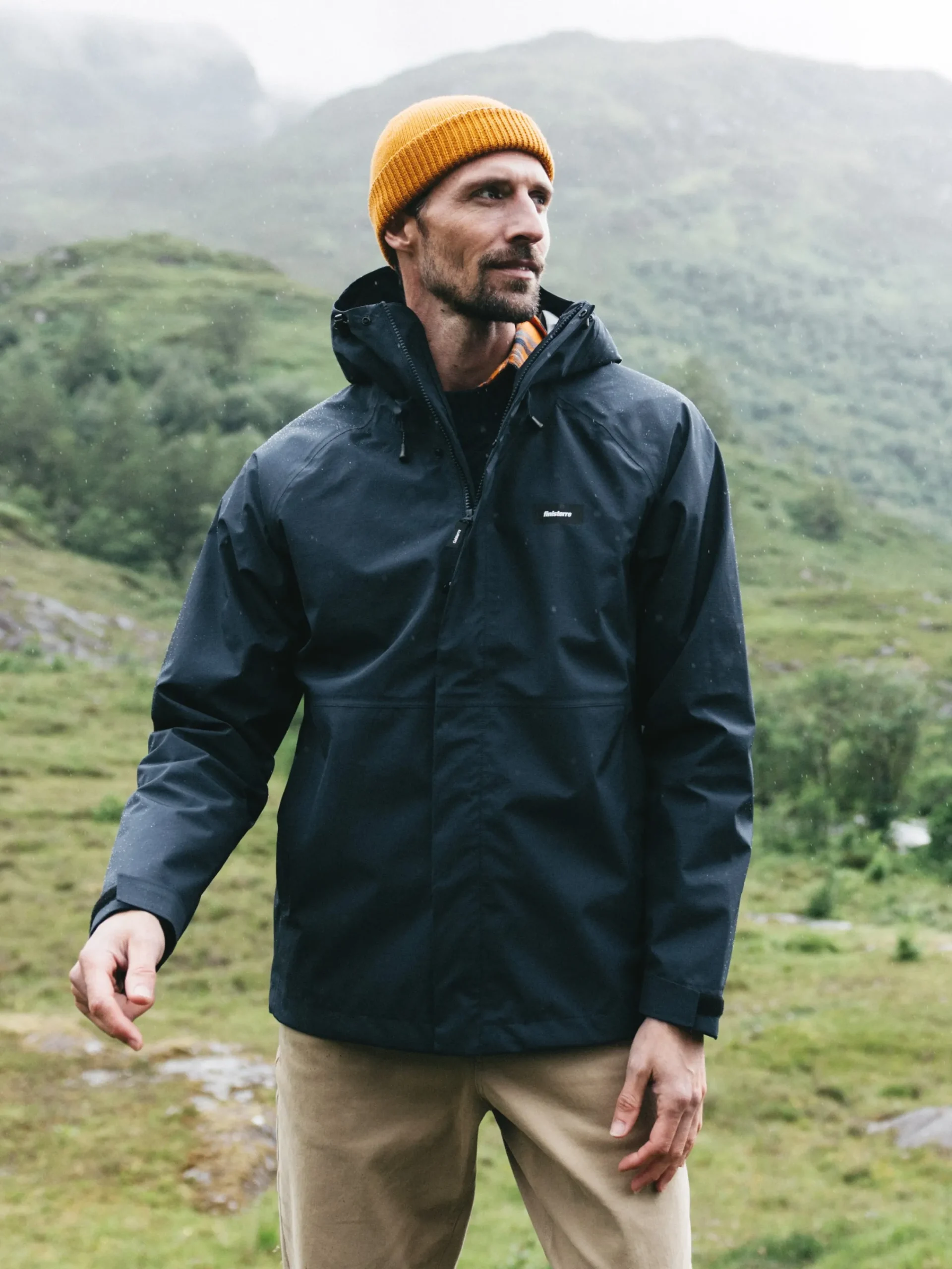 Outlet Finisterre Men's Skybird Waterproof Jacket Navy