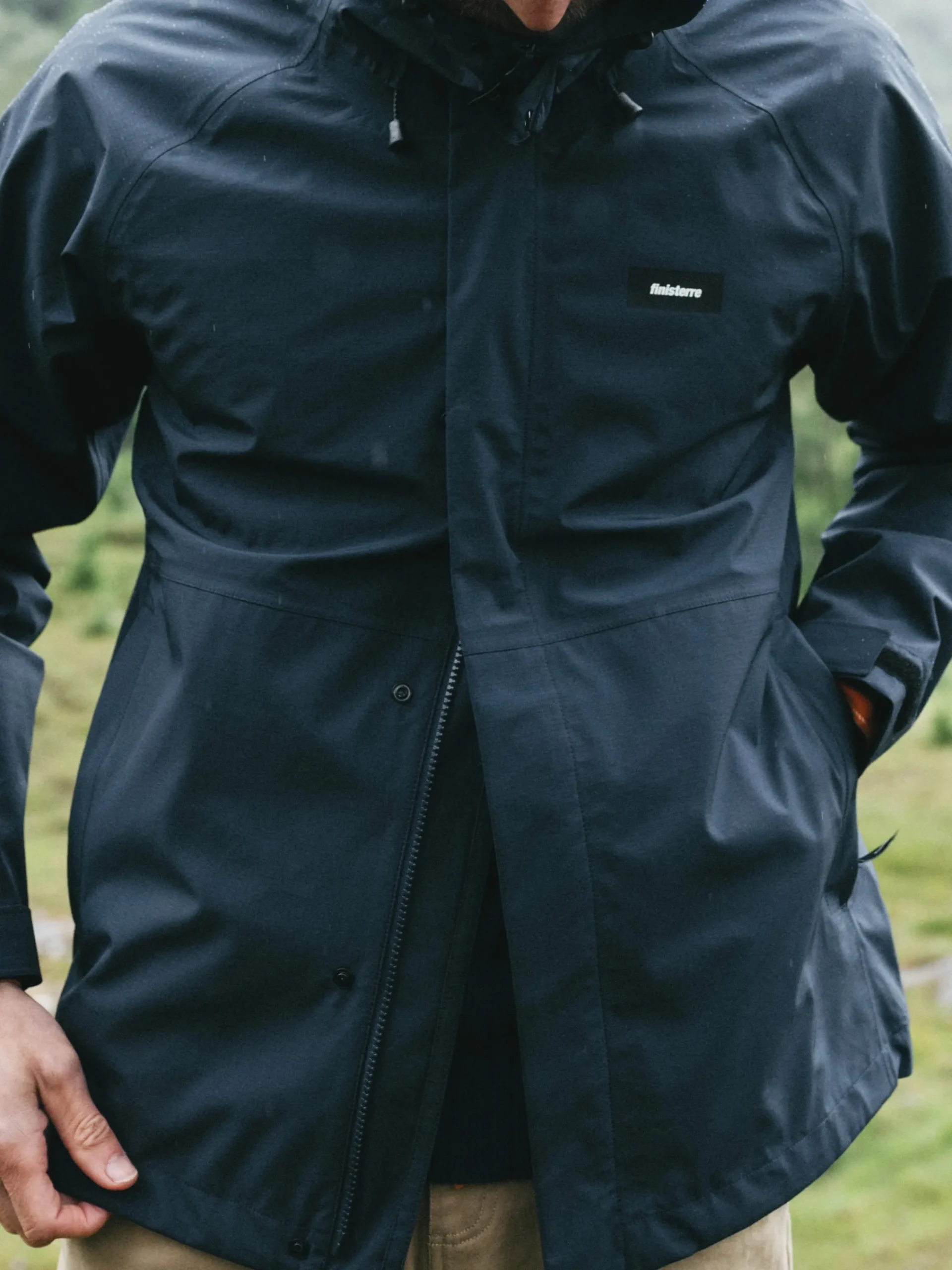 Outlet Finisterre Men's Skybird Waterproof Jacket Navy